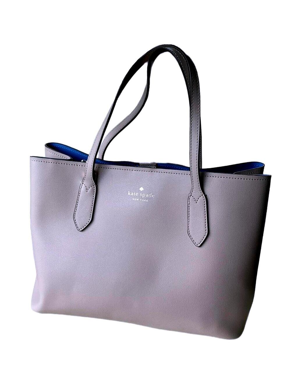 Kate Spade New York Harper Satchel Bag in Light Lavender Taupe Soft Leather